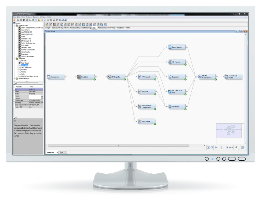 screenshot of SAS Enterprise Miner